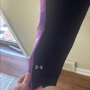 Under Armour Black and Purple Leggings